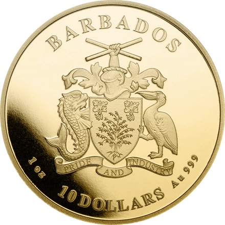 Gold Barbados Seahorse 1 oz - 2023