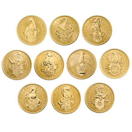 Gold The Queen's Beasts - Final 10-Coin Set RP 