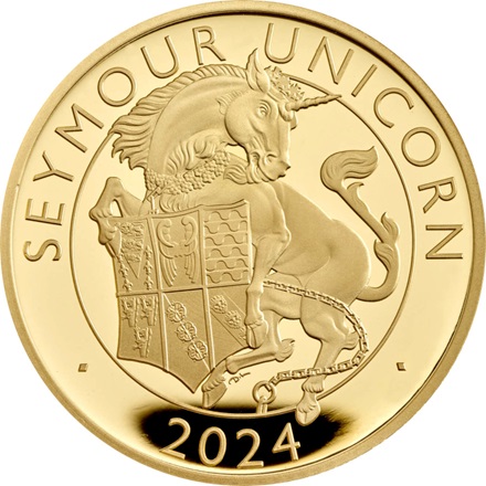 Gold Seymour Unicorn 1/4 oz PP - Royal Tudor Beasts 2024