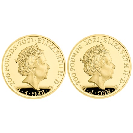 Gold Prestige Satz - Gothic Crown 2 x 2 oz PP - Royal Mint