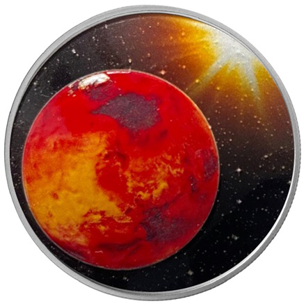 Silber 1 oz "Sonnensystem" 5. - Mars PP - gewölbte Prägung 2021