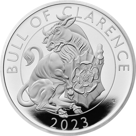 Silber Bull of Clarence 1 oz PP - Royal Tudor Beasts 2023