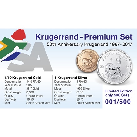 Gold Krugerrand - Premium Satz - 50 Jahre Krugerrand 2017