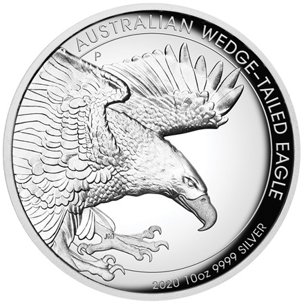 Silber Wedge Tailed Eagle 10 oz PP - High Relief 2020