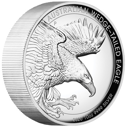 Silber Wedge Tailed Eagle 10 oz PP - High Relief 2020