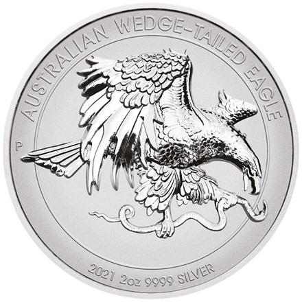 Silber Wedge Tailed Eagle 2 oz RP - High Relief 2021