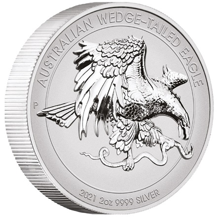 Silber Wedge Tailed Eagle 2 oz RP - High Relief 2021