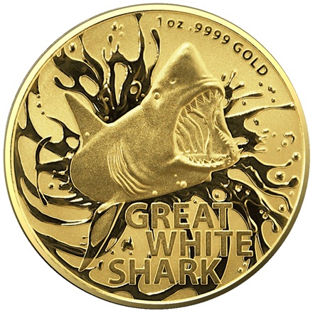 Gold 1 oz Australia´s Most Dangerous - Great White Shark 2021