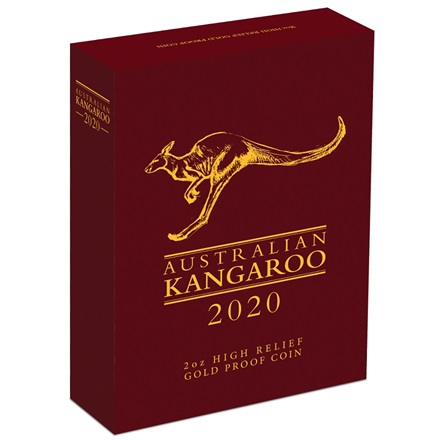 Gold Känguru 2 oz PP - High Relief 2020