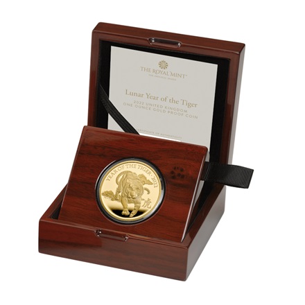 Gold Lunar Tiger 1 oz PP - Royal Mint 2022