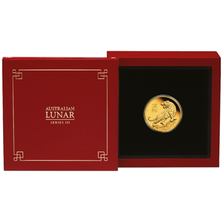 Gold Lunar III 1/4 oz Tiger PP - Perth Mint 2022