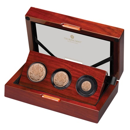 Gold The Memorial Sovereign - 3 Coin Set PP 