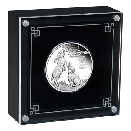 Silber Lunar III 1 oz Hase PP - Perth Mint 2023