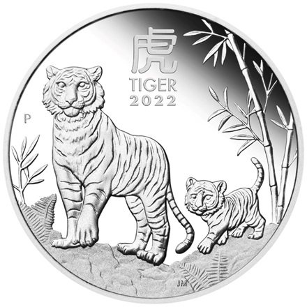 Silber Lunar III 1 oz PP - Tiger 2022