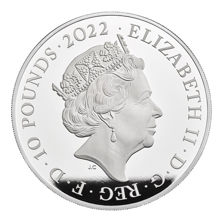Silber Lion of England 5 oz PP - Royal Tudor Beasts 2022
