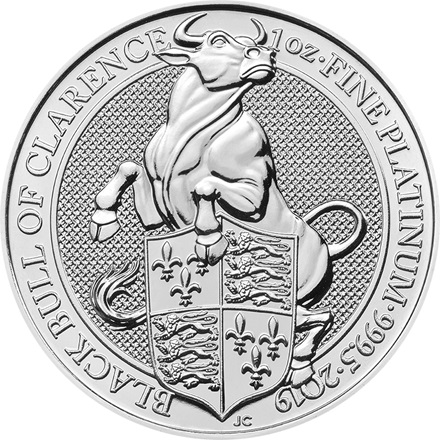 Platin The Queen's Beasts 1 oz - Black Bull of Clarence 2019