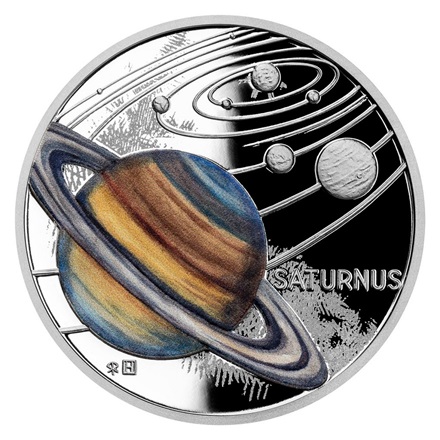 Silber Solar System 1 oz - Der Saturn (9.)
