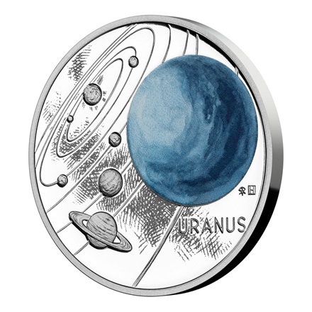 Silber Solar System 1 oz - Der Uranus (11.)