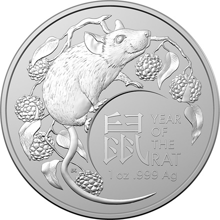 Silber Lunar 1 oz - Jahr der Ratte - 1.Ausgabe - RAM