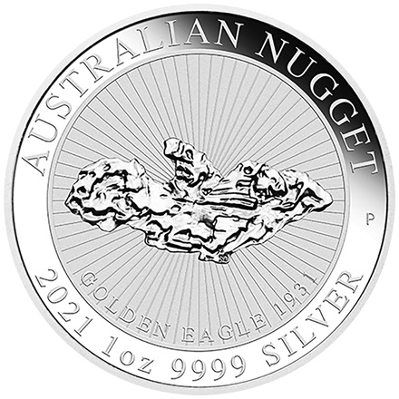 Silber Australian Nugget 1 oz - Golden Eagle 2021