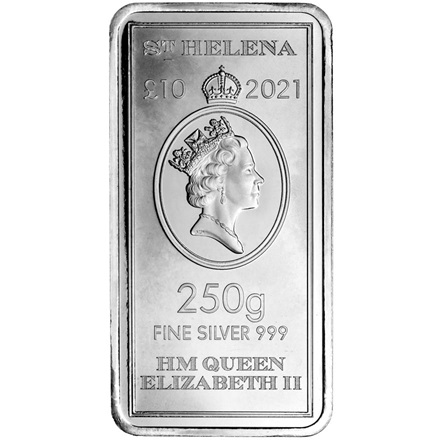 Silber St. Helena Münzbarren 250 g - 2021