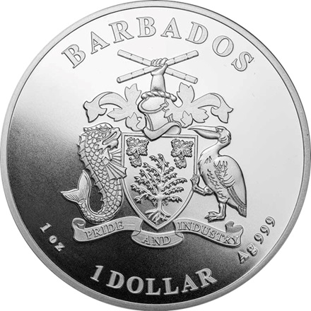 Silber Barbados Seahorse 1 oz - 2021