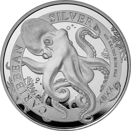 Silber Barbados Octopus 1 oz - 2022 