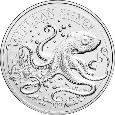 Silber Barbados Octopus 1 oz - 2021