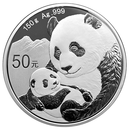 Silber China Panda 150 g PP - 2019