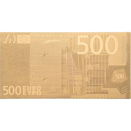 500€-Schein 24k vergoldet 