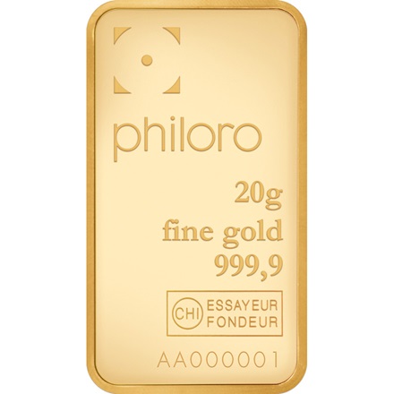 Goldbarren 20 g - philoro