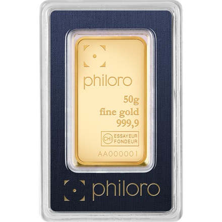 Goldbarren 50 g - philoro