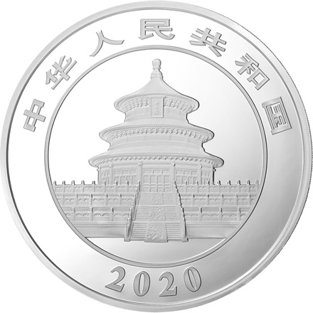 Silber China Panda 1000 g PP - 2020
