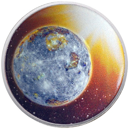 Silber 1 oz "Sonnensystem" 2. - Merkur PP - gewölbte Prägung 2020